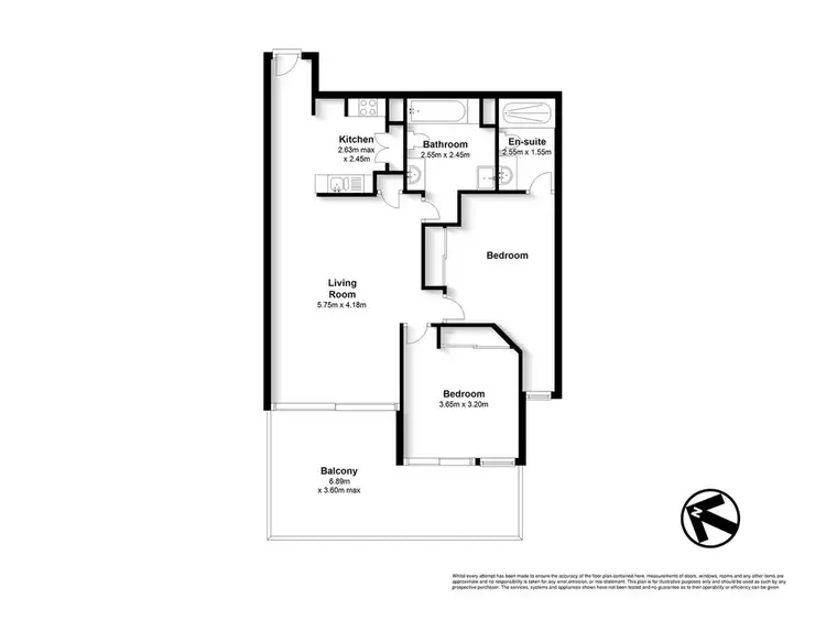 Floorplan of Homely unit listing, 19/9-11 Manning Street, South Brisbane QLD 4101