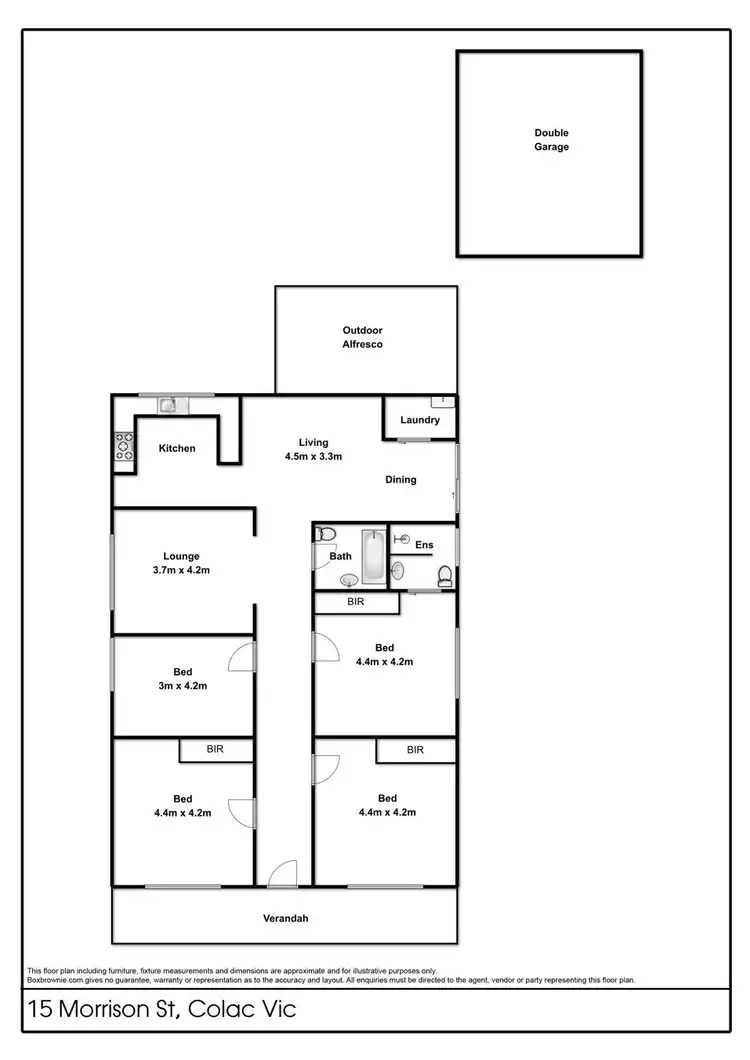 Floorplan of Homely house listing, 15 Morrison St, Colac VIC 3250