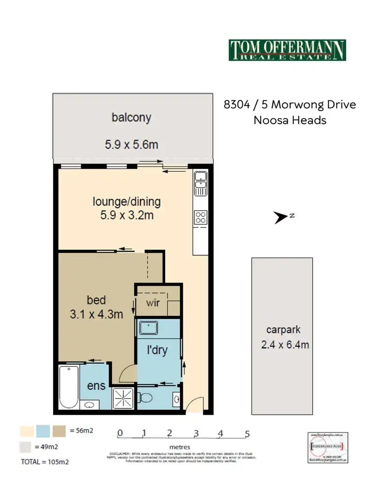 Floorplan of Homely unit listing, 8304/5 Morwong Drive, Noosa Heads QLD 4567