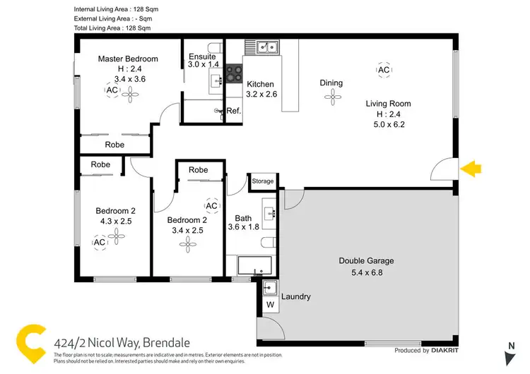 Floorplan of Homely unit listing, 424/2 Nicol Way, Brendale QLD 4500