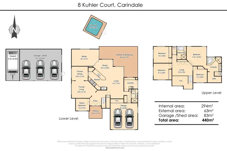 Floorplan of Homely house listing, 8 Kuhler Court, Carindale QLD 4152