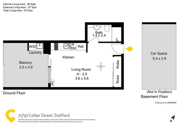 Floorplan of Homely unit listing, 21/50 Collier Street, Stafford QLD 4053