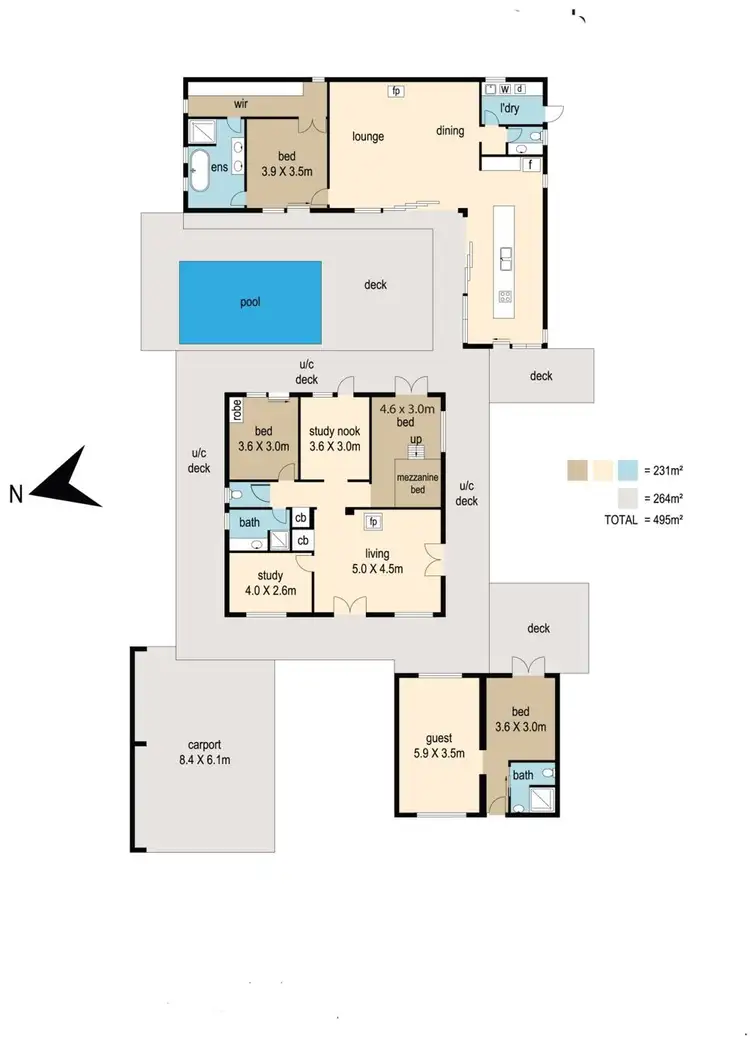 Floorplan of Homely house listing, 34 Mahogany Drive, Marcus Beach QLD 4573
