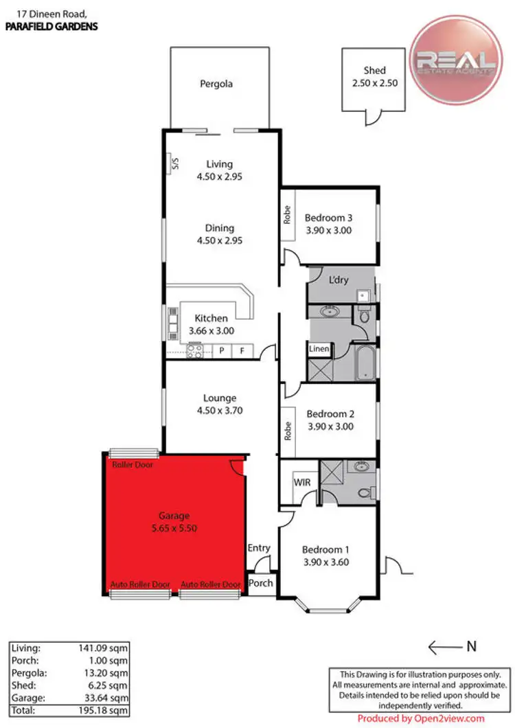 Floorplan of Homely house listing, 17 Dineen Road, Parafield Gardens SA 5107