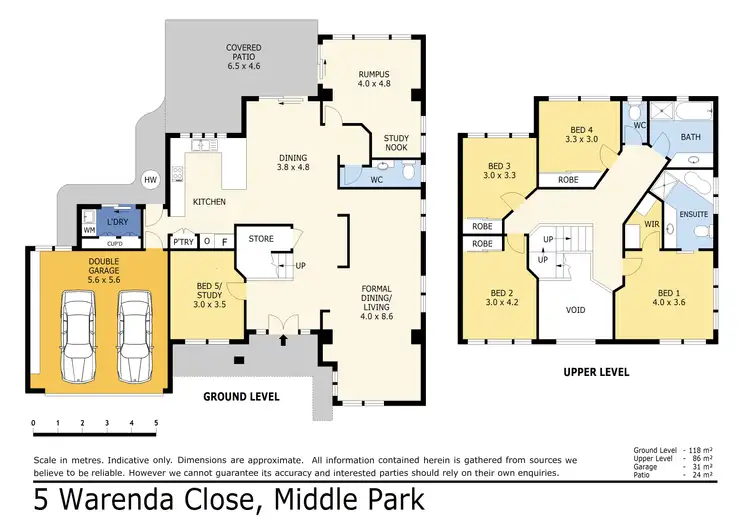 Floorplan of Homely house listing, 5 Warenda Close, Middle Park QLD 4074