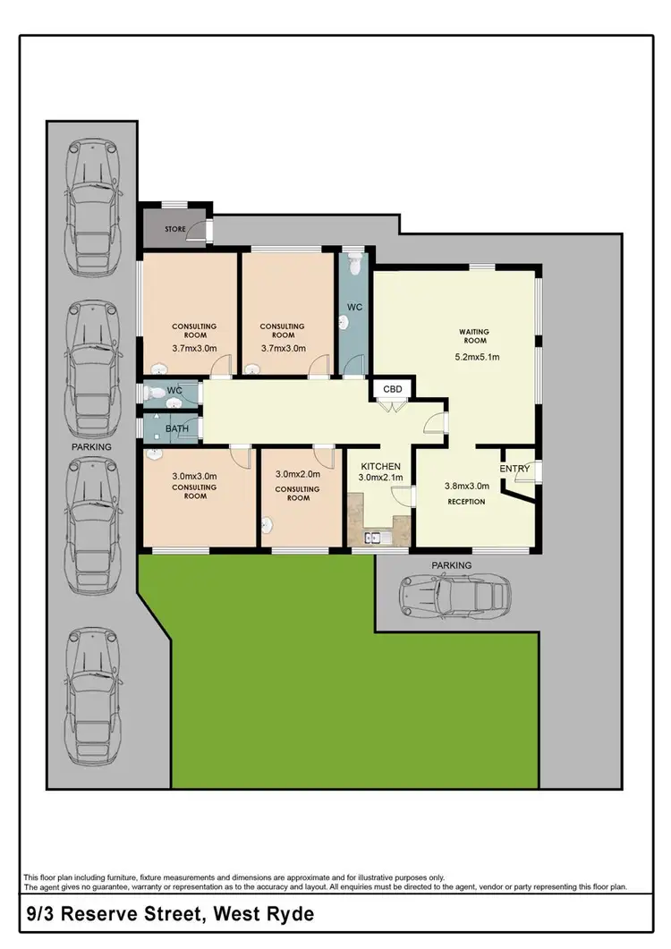 Floorplan of Homely unit listing, 9/3 Reserve Street, West Ryde NSW 2114