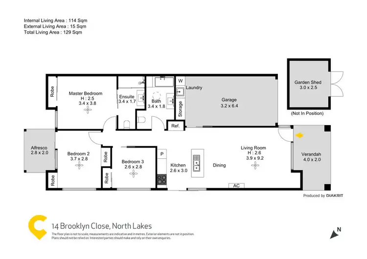 Floorplan of Homely house listing, 14 Brooklyn Close, North Lakes QLD 4509