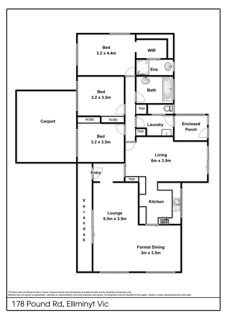 Floorplan of Homely house listing, 178 Pound Road, Elliminyt VIC 3250