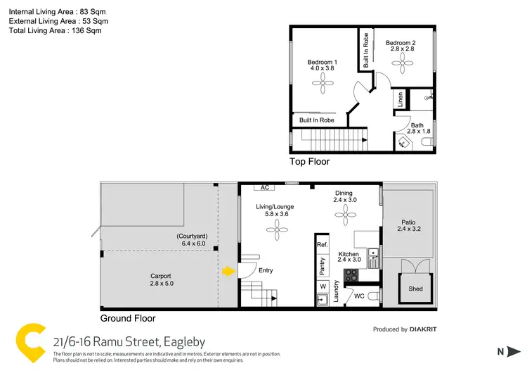 Floorplan of Homely house listing, 21/6-16 Ramu Sreet, Eagleby QLD 4207
