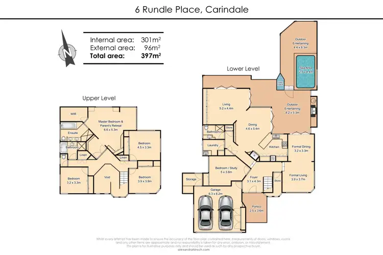 Floorplan of Homely house listing, 6 Rundle Place, Carindale QLD 4152