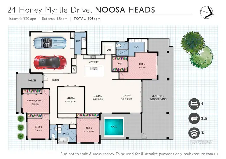 Floorplan of Homely house listing, 24 Honey Myrtle Road, Noosa Heads QLD 4567