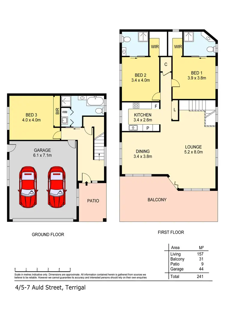 Floorplan of Homely townhouse listing, 1/34 Boomerang Street, Terrigal NSW 2260