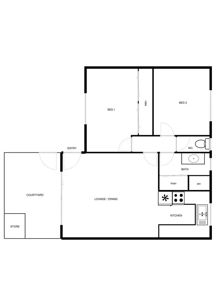 Floorplan of Homely apartment listing, 7/4 Comer Street, Como WA 6152
