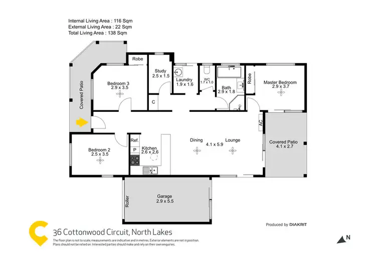 Floorplan of Homely house listing, 36 Cottonwood Circuit, North Lakes QLD 4509