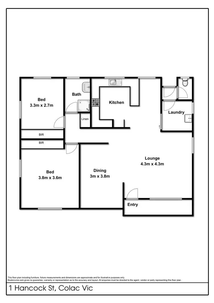 Floorplan of Homely house listing, 1 Hancock Street, Colac VIC 3250