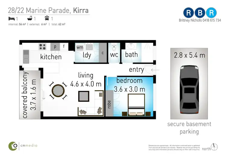 Floorplan of Homely unit listing, 28/22 Marine Parade, Kirra QLD 4225