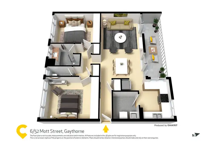 Floorplan of Homely unit listing, 6/52 Mott Street, Gaythorne QLD 4051