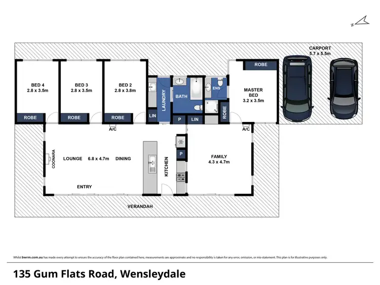 Floorplan of Homely rural property listing, 135 Gum Flats Road, Wensleydale VIC 3241