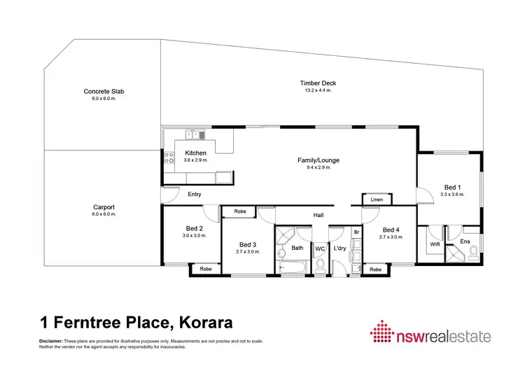 Floorplan of Homely house listing, 1 Fern Tree Place, Korora NSW 2450