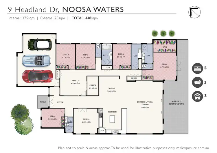 Floorplan of Homely house listing, 9 Headland Drive, Noosaville QLD 4566