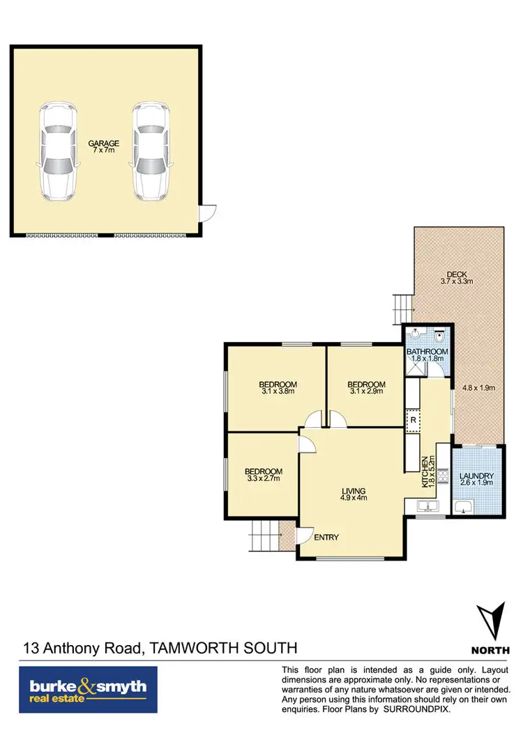Floorplan of Homely house listing, 13 Anthony Road, Tamworth NSW 2340