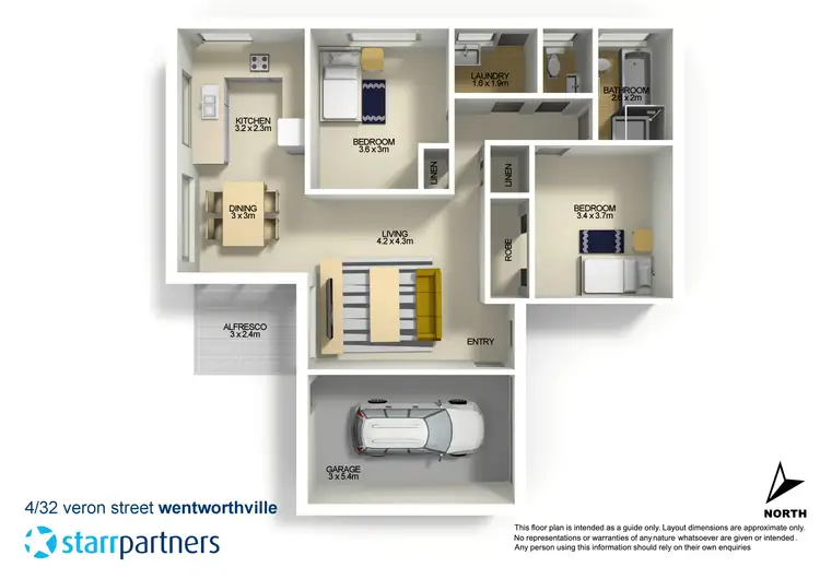 Floorplan of Homely villa listing, 4/32-34 Veron Street, Wentworthville NSW 2145