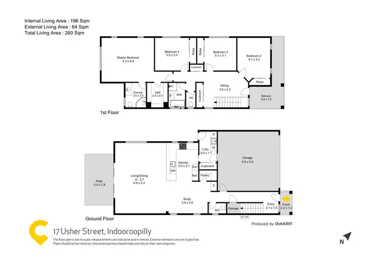 Floorplan of Homely house listing, 17 Usher Street, Indooroopilly QLD 4068