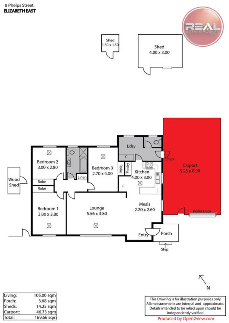 Floorplan of Homely house listing, 8 Phelps Street, Elizabeth East SA 5112