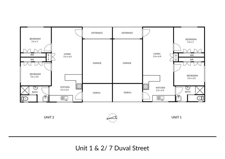 Floorplan of Homely semi-detached listing, 7 Duval Street, Armidale NSW 2350