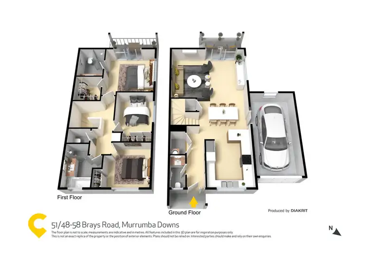 Floorplan of Homely townhouse listing, 51/38-48 Brays Road, Murrumba Downs QLD 4503