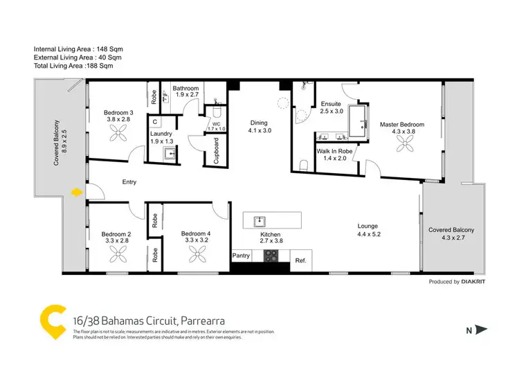 Floorplan of Homely unit listing, 16/38 Bahamas Circuit, Kawana Island QLD 4575