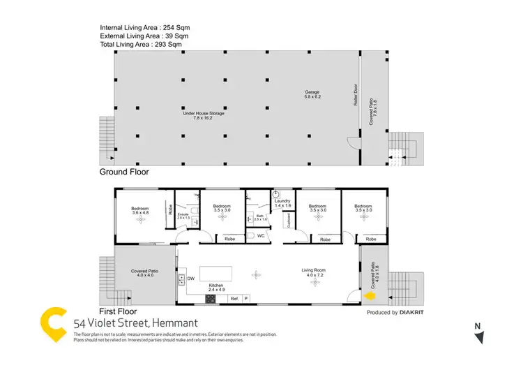 Floorplan of Homely house listing, 54 Violet Street, Hemmant QLD 4174