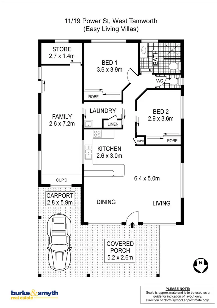 Floorplan of Homely villa listing, 11/19 Power Street, Tamworth NSW 2340