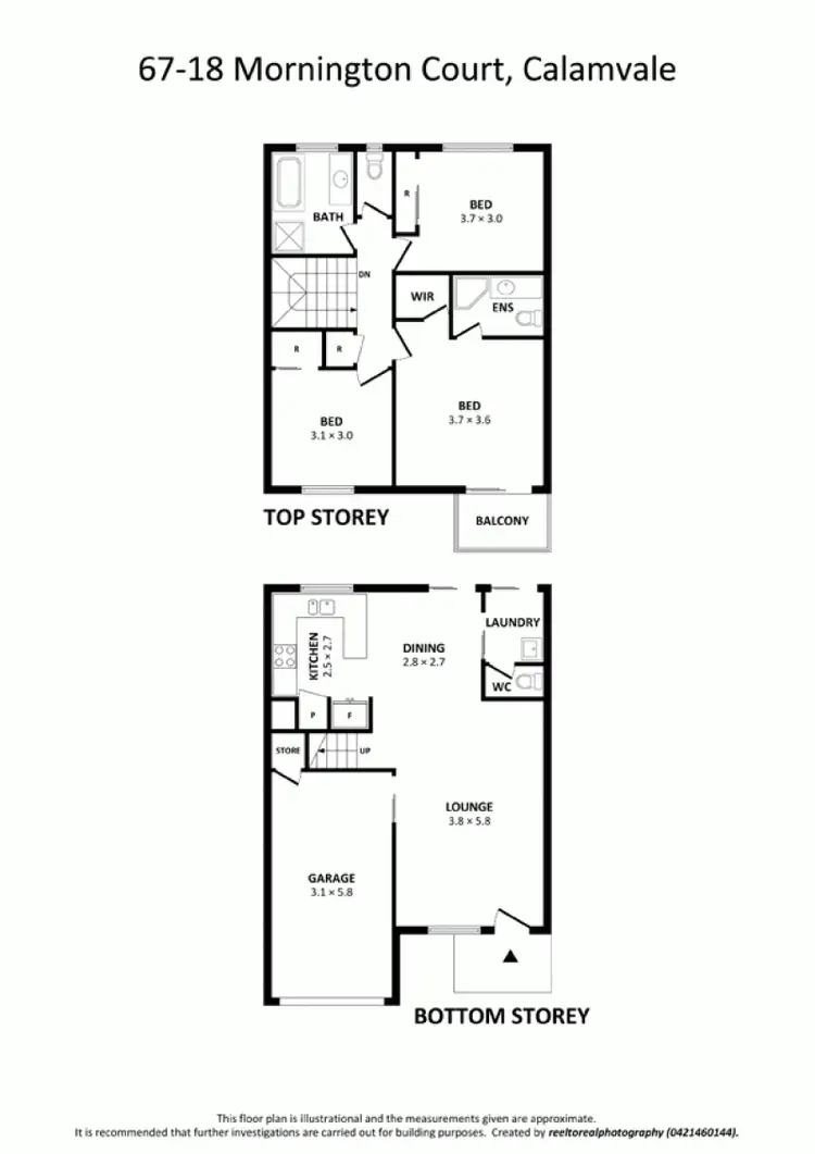 Floorplan of Homely townhouse listing, 67/18 Mornington Ct, Calamvale QLD 4116