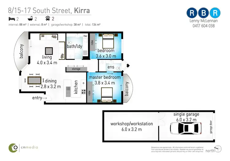 Floorplan of Homely unit listing, 8/15-17 South Street, Kirra QLD 4225