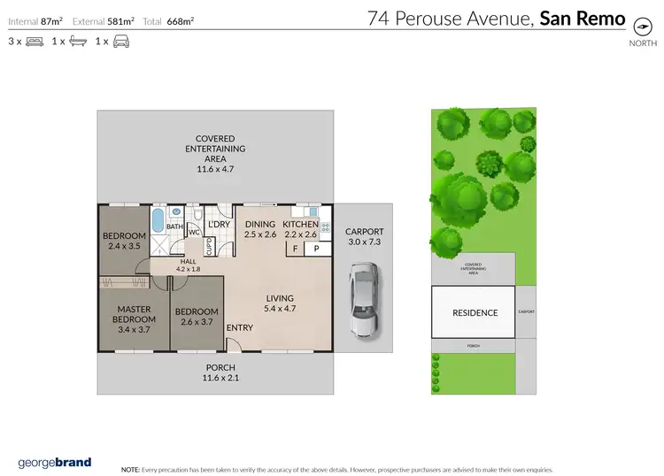 Floorplan of Homely house listing, 74 Perouse Avenue, San Remo NSW 2262