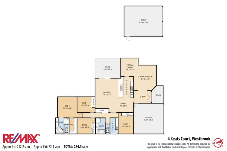 Floorplan of Homely house listing, 4 Keats Court, Westbrook QLD 4350