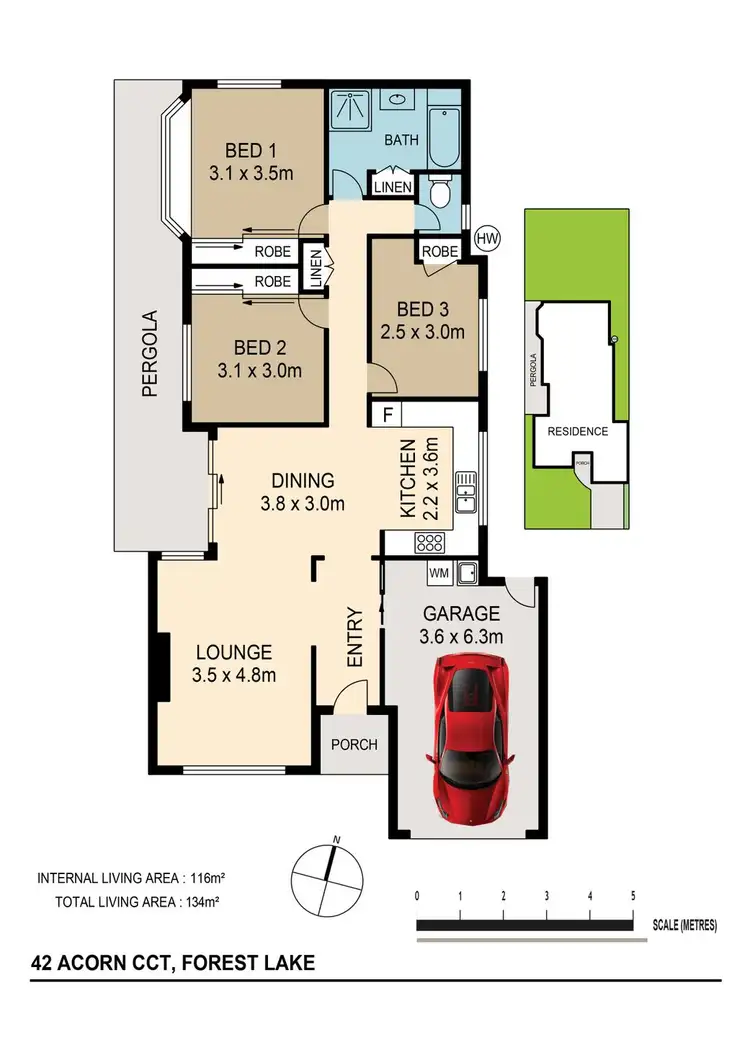 Floorplan of Homely house listing, 42 Acorn Cct, Forest Lake QLD 4078