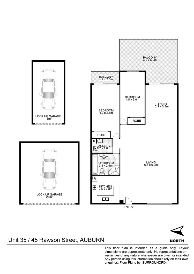Floorplan of Homely unit listing, 35/45 Rawson St, Auburn NSW 2144