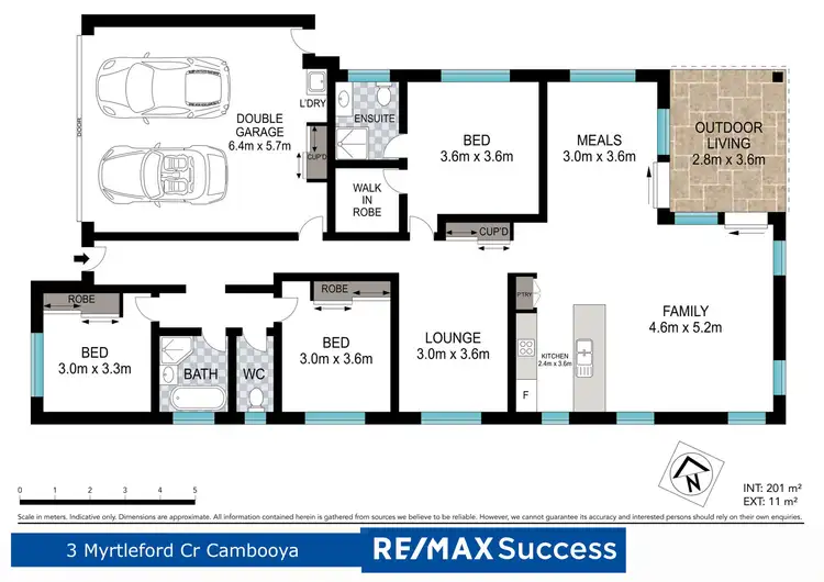 Floorplan of Homely house listing, 3 Myrtleford Crescent, Cambooya QLD 4358