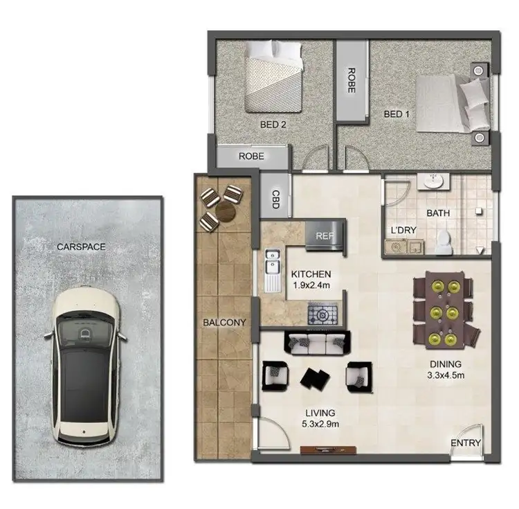 Floorplan of Homely unit listing, 14/8 Lane Cove Road, Ryde NSW 2112