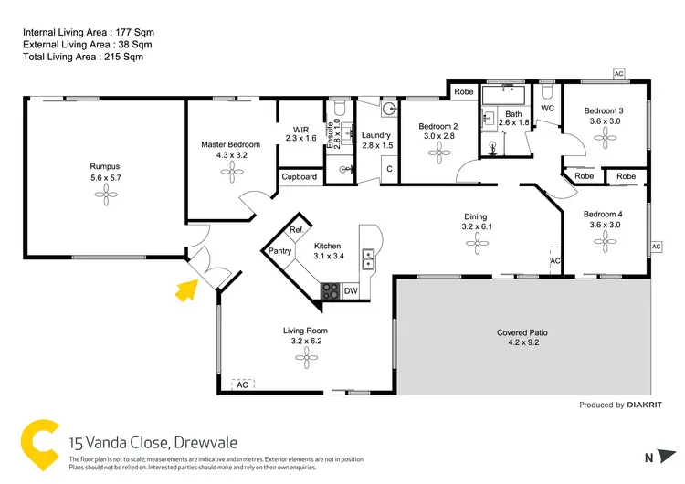 Floorplan of Homely house listing, 15 Vanda Close, Drewvale QLD 4116