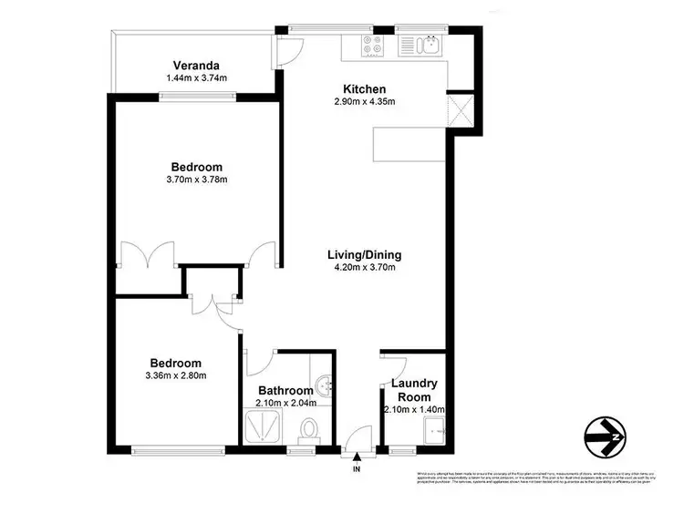 Floorplan of Homely unit listing, 2/14 Blackmore Street, Windsor QLD 4030