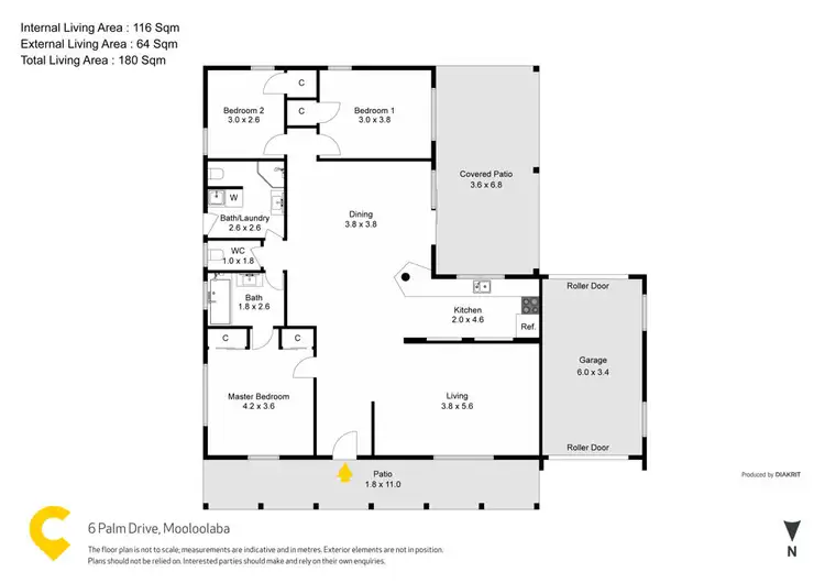 Floorplan of Homely house listing, 6 Palm Drive, Mooloolaba QLD 4557
