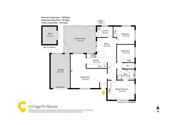 Floorplan of Homely house listing, 5 Uringa Street, Warana QLD 4575