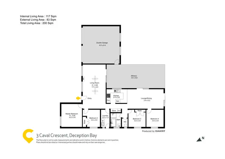 Floorplan of Homely house listing, 3 Caval Crescent, Deception Bay QLD 4508