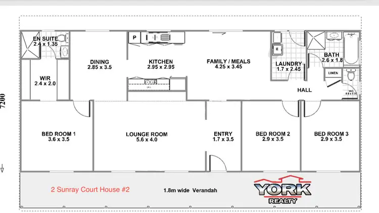 Floorplan of Homely house listing, 2 Sunray Drive, Highfields QLD 4352