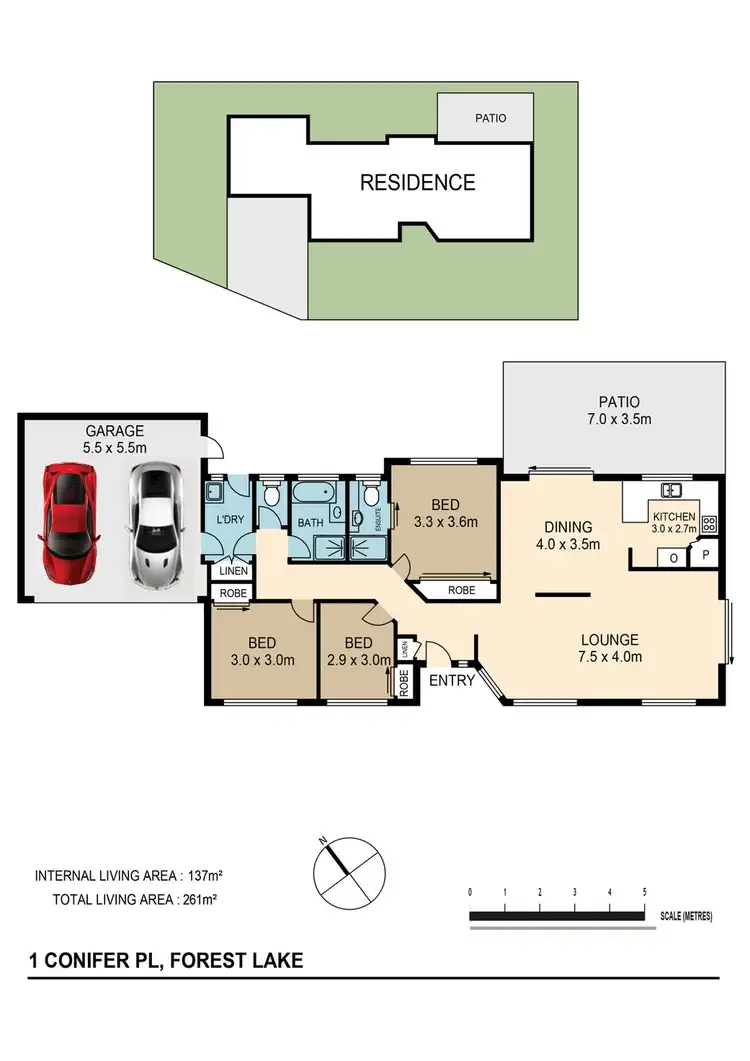 Floorplan of Homely house listing, 1 Conifer Pl, Forest Lake QLD 4078