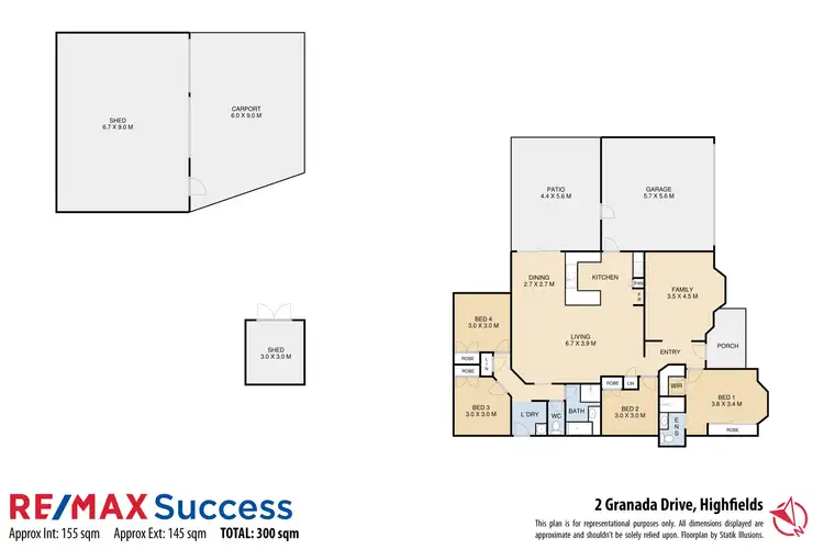 Floorplan of Homely house listing, 2 Granada Drive, Highfields QLD 4352
