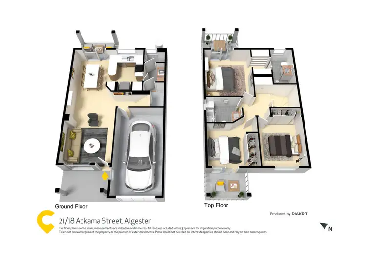 Floorplan of Homely townhouse listing, 21/18 Ackama Street, Algester QLD 4115